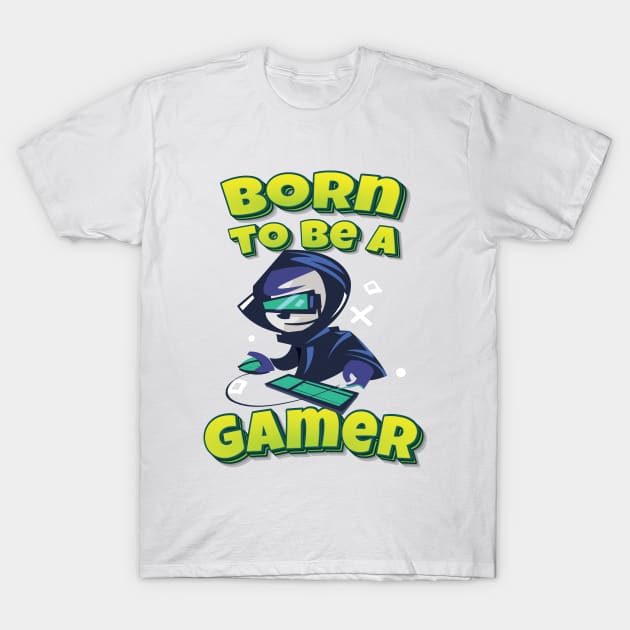 Born To Be A Gamer T-Shirt by ProjectX23 Orange